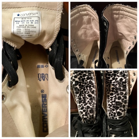 Rare 2001 Ltd. Plush Snow Leopard X-Hi Converse - Picture 6 of 8